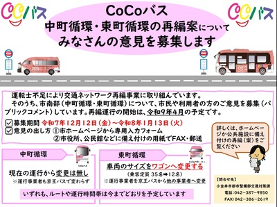 パブコメのお知らせチラシ